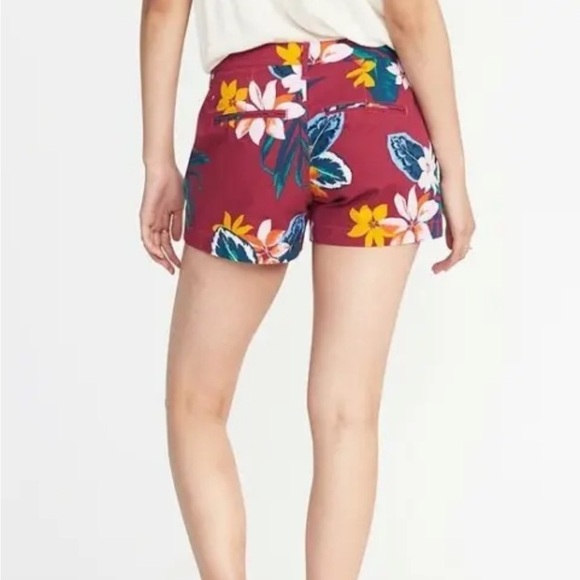 NWT Old Navy purple tropical print everyday short size 10 - Picture 2 of 9